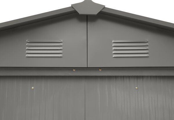 Zahradní domek BestBerg ZDB-7SD / 7,2 m² / 301 x 238 x 214 cm / bílé dřevo/šedá