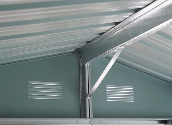 Zahradní domek BestBerg ZDB-7SD / 7,2 m² / 301 x 238 x 214 cm / bílé dřevo/šedá