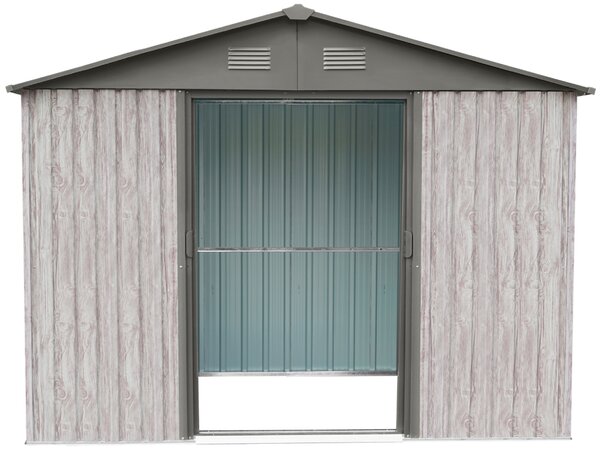Zahradní domek BestBerg ZDB-7SD / 7,2 m² / 301 x 238 x 214 cm / bílé dřevo/šedá