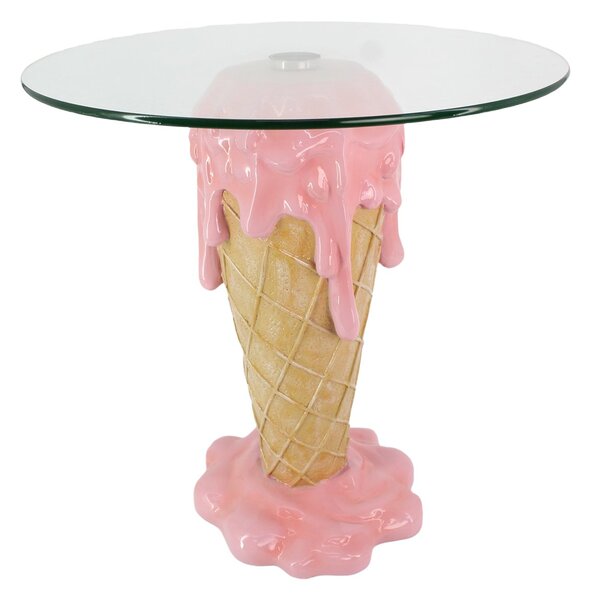 Konferenční stolek ICE CREAM 50 CM růžový/béžový skladem