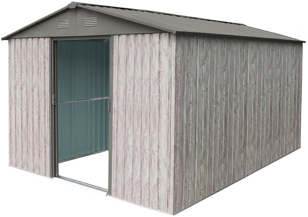 Zahradní domek BestBerg ZDB-9SD / 9 m² / 279 x 324 x 211 cm / dekor bílé dřevo/šedá