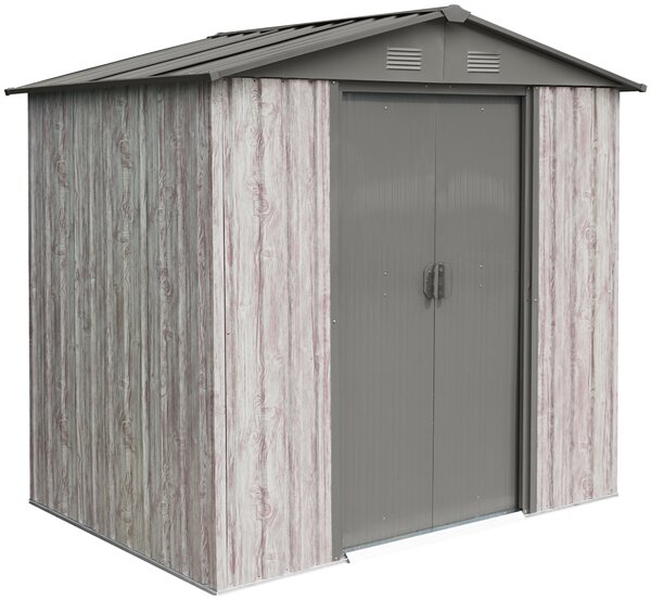 Zahradní domek BestBerg ZDB-2SD / 2,5 m² / 194 x 131 x 184 cm / dekor bílé dřevo/šedá