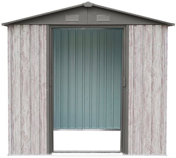Zahradní domek BestBerg ZDB-2SD / 2,5 m² / 194 x 131 x 184 cm / dekor bílé dřevo/šedá