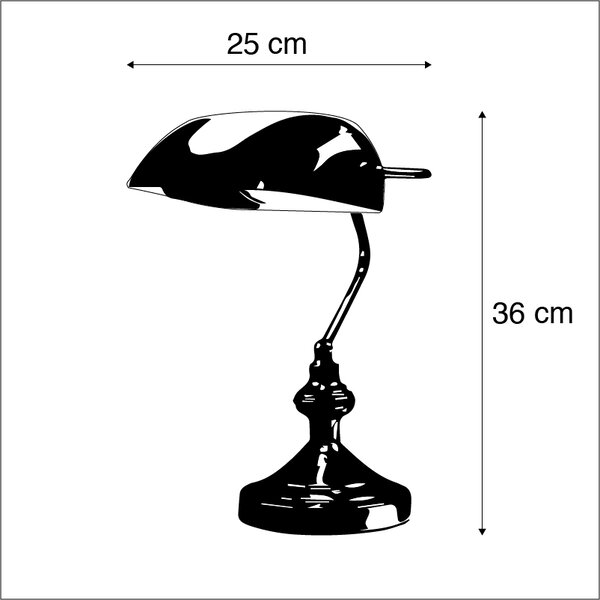 Chytrá stolní lampa mosazná se zeleným sklem vč. WiFi P45 - Banker
