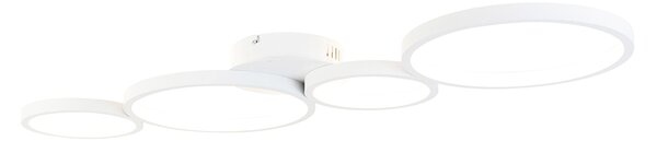 Stropní svítidlo bílé včetně LED 3-stupňové stmívatelné 4-světlo - Lupolo