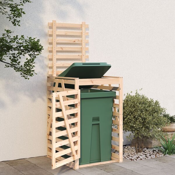 Úložný box na popelnici 84 x 90 x 128,5 cm masivní borové dřevo