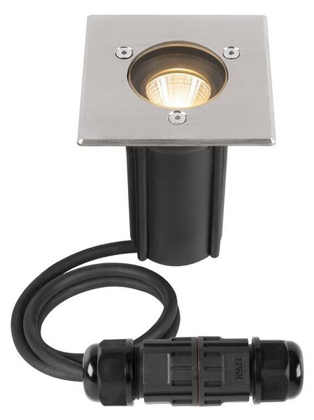 LA 1007681 DASAR® S svítidlo pro vestavbu do země, hranaté, 4 W, 3000 K, 24°, IP67, válcové, antracit - BIG WHITE (SLV)