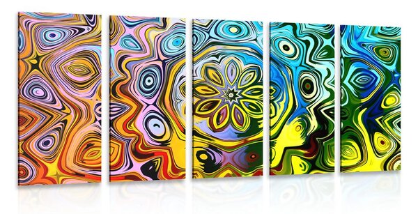 5-dílný obraz kreativní barevné umění