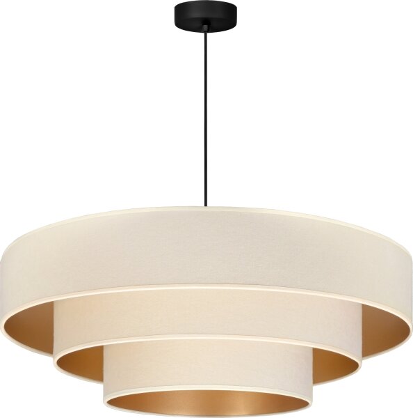 Brilagi - Lustr na lanku LUNETA 3xE27/60W/230V pr. 80 cm krémová/zlatá