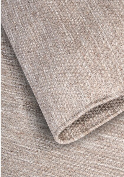 Béžový ručně tkaný koberec s příměsí vlny 160x230 cm Pradesh Linen White – Elle Decoration