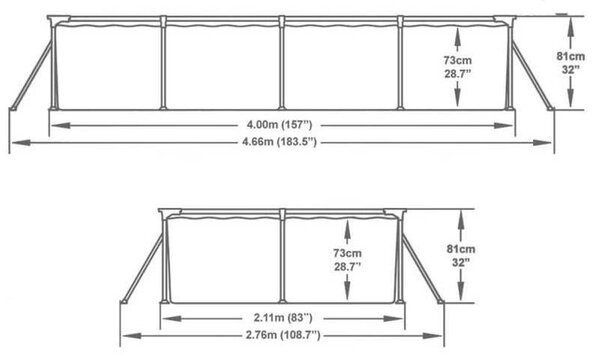 Bestway Steel Pro 4,00 x 2,11 x 0,81 m + Kartušová filtrace