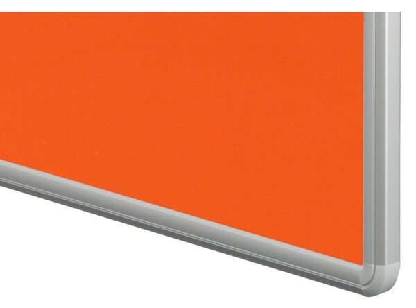 Textilní nástěnka ekoTAB v hliníkovém rámu, 1200 x 900 mm, oranžová