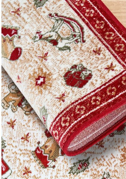 Červený koberec s vánočním motivem s příměsí bavlny 50x80 cm Toy's Delight Red Christmas – Villeroy&Boch