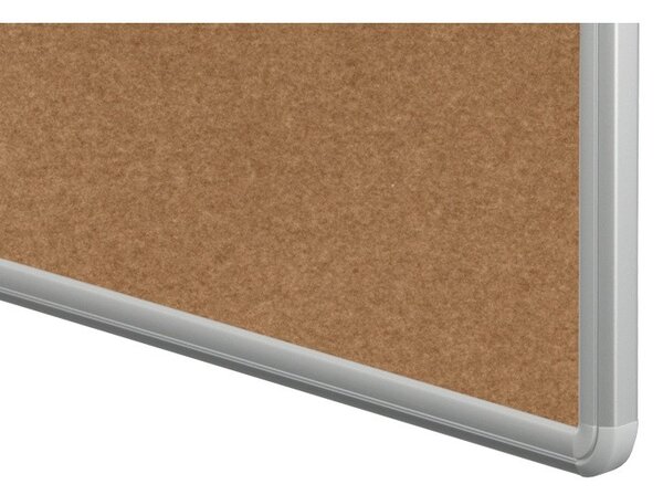 Textilní nástěnka ekoTAB v hliníkovém rámu, 2000 x 1200 mm, hnědá