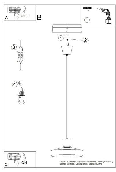 Zelené závěsné svítidlo ø 35 cm Vito – Sollux