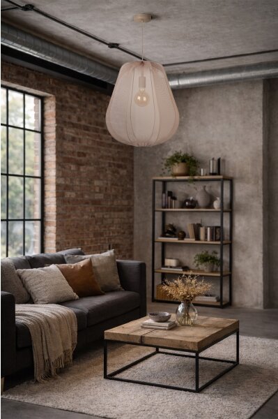Brilagi - LED Lustr na lanku ARVEN 1xE27/8W/230V pr. 37 cm béžová