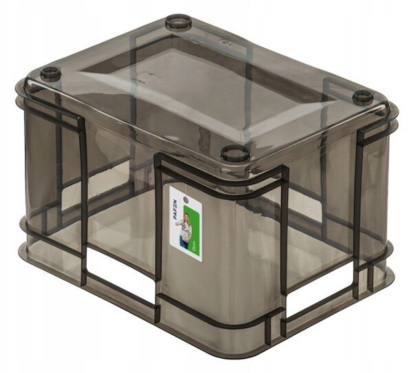 Keeeper Úložný box pro domácnost i dílnu, BRUNO M, 16L, 35 x 27 x 21 cm, kouřový