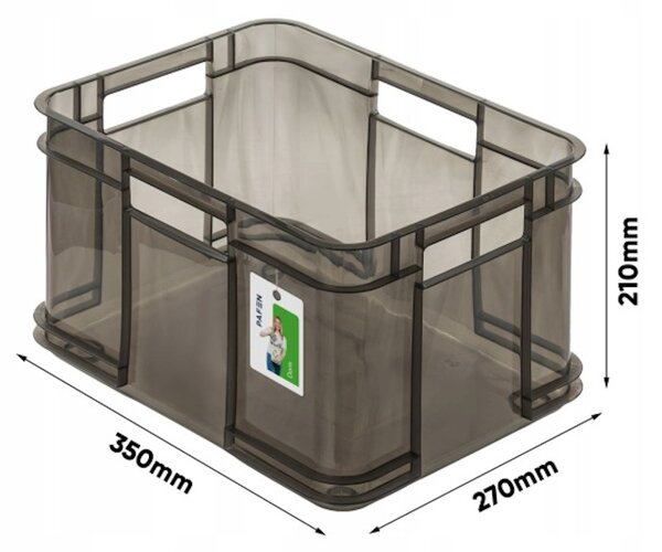 Keeeper Úložný box pro domácnost i dílnu, BRUNO M, 16L, 35 x 27 x 21 cm, kouřový