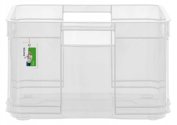 Keeeper Úložný box pro domácnost i dílnu, BRUNO M, 16L, 35 x 27 x 21 cm, transparentní