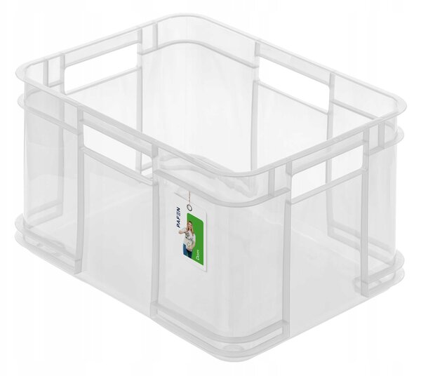 Keeeper Úložný box pro domácnost i dílnu, BRUNO M, 16L, 35 x 27 x 21 cm, transparentní