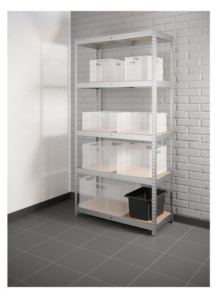 Keeeper Úložný box pro domácnost i dílnu, BRUNO XXL, 54L, 52 x 43 x 28 cm, transparentní