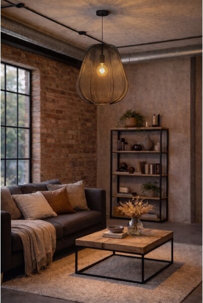 Brilagi - LED Lustr na lanku ARVEN 1xE27/8W/230V pr. 37 cm černá