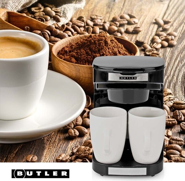 Butler - Kávovar na dva hrnky 450W/230V černá