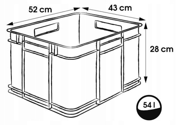 Keeeper Úložný box pro domácnost i dílnu, BRUNO XXL, 54L, 52 x 43 x 28 cm, transparentní