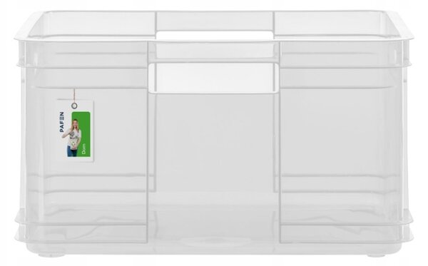 Keeeper Úložný box pro domácnost i dílnu, BRUNO XL, 28L, 43 x 35 x 24 cm, transparentní