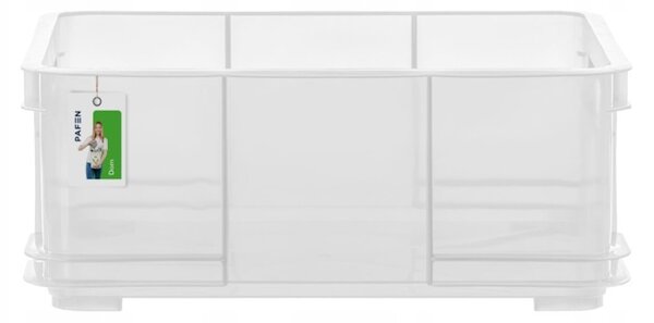 Keeeper Úložný box pro domácnost i dílnu, BRUNO L, 20,5L, 43 x 35 x 17,5 cm, transparentní
