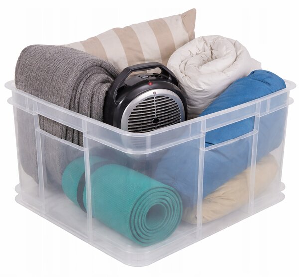 Keeeper Úložný box pro domácnost i dílnu, BRUNO XXL, 54L, 52 x 43 x 28 cm, transparentní