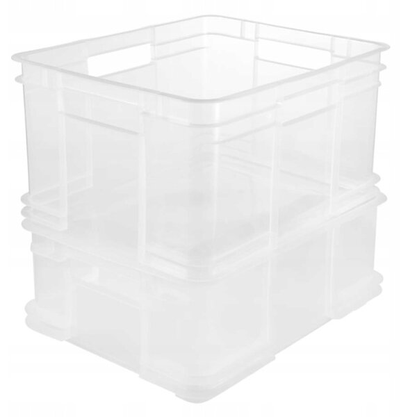Keeeper Úložný box pro domácnost i dílnu, BRUNO XXL, 54L, 52 x 43 x 28 cm, transparentní
