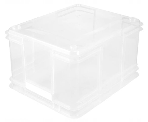Keeeper Úložný box pro domácnost i dílnu, BRUNO XXL, 54L, 52 x 43 x 28 cm, transparentní