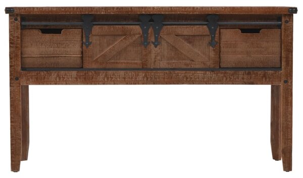 Konzolový stolek masivní jedlové dřevo 131 x 35,5 x 75 cm hnědý 246121