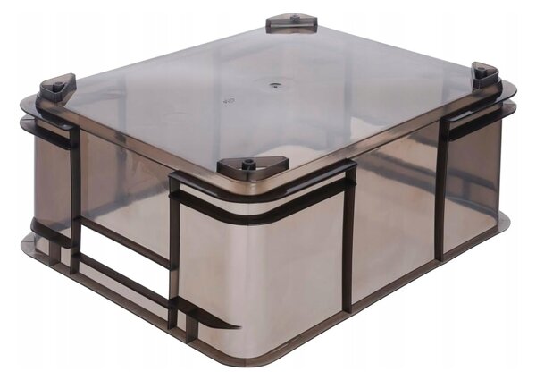 Keeeper Úložný box pro domácnost i dílnu, BRUNO L, 20,5L, 43 x 35 x 17,5 cm, kouřový
