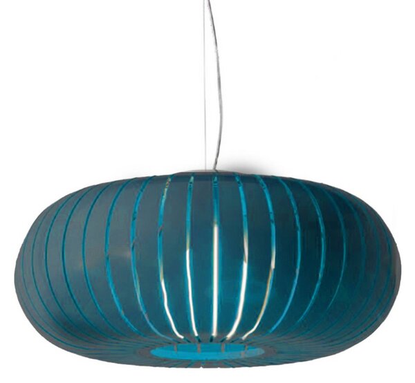 Kartell závěsné světlo Teresa, petrolová, Ø 50 cm, E27-LED, Modrá, Obývací pokoj / jídelna, Plast, Design