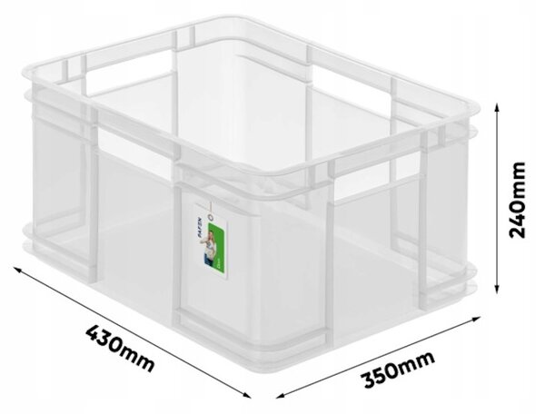 Keeeper Úložný box pro domácnost i dílnu, BRUNO XL, 28L, 43 x 35 x 24 cm, transparentní