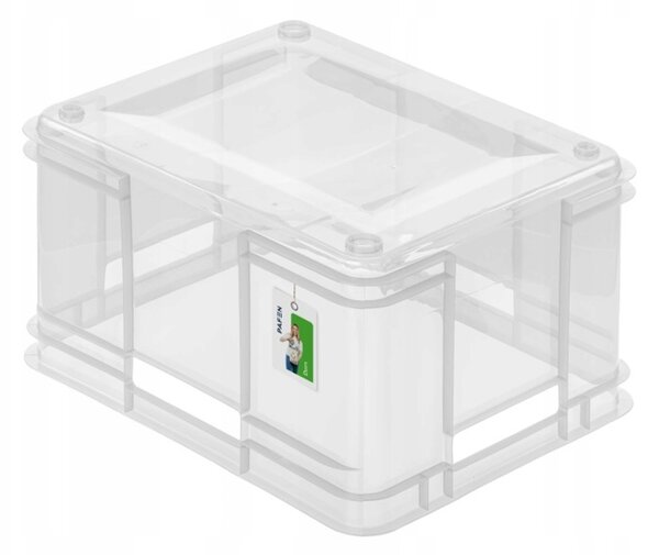 Keeeper Úložný box pro domácnost i dílnu, BRUNO XL, 28L, 43 x 35 x 24 cm, transparentní
