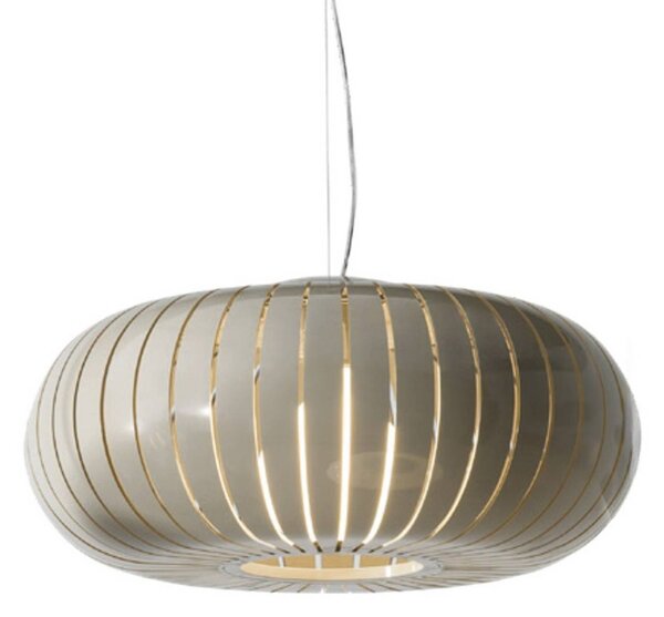 Kartell závěsné světlo Teresa, šedé, Ø 50 cm, E27-LED, Hliník / šedá / zinek, Obývací pokoj / jídelna, Plast, Design