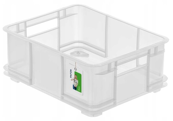 Keeeper Úložný box pro domácnost i dílnu, BRUNO L, 20,5L, 43 x 35 x 17,5 cm, transparentní