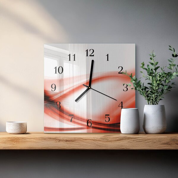 Skleněné hodiny na stěnu Abstraktní čáry zskc-30x30-00170694
