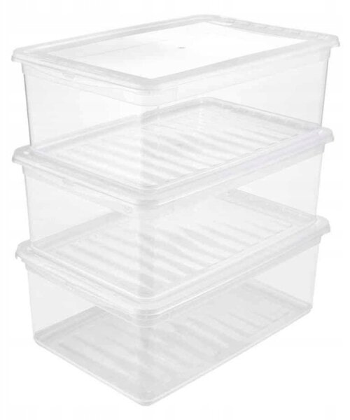 Keeeper Úložný box s víkem (má 2 funkce) BEA Clearbox 43L, 59 x 39 x 27 cm