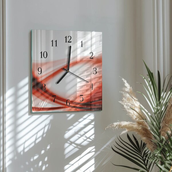 Skleněné hodiny na stěnu Abstraktní čáry zskc-30x30-00170694