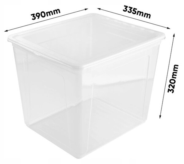 Keeeper Úložný box s víkem BEA Clearbox 30L, 39 x 33,5 x 32 cm
