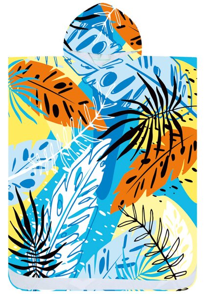 Plážové pončo SUMMER FRESH modro-žluté 80x145 cm