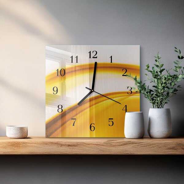 Skleněné hodiny na stěnu Abstraktní umění zskc-30x30-00170695