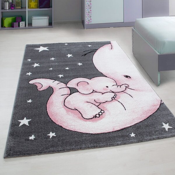 Růžovo-šedý dětský koberec 120x170 cm Kids – Ayyildiz Carpets