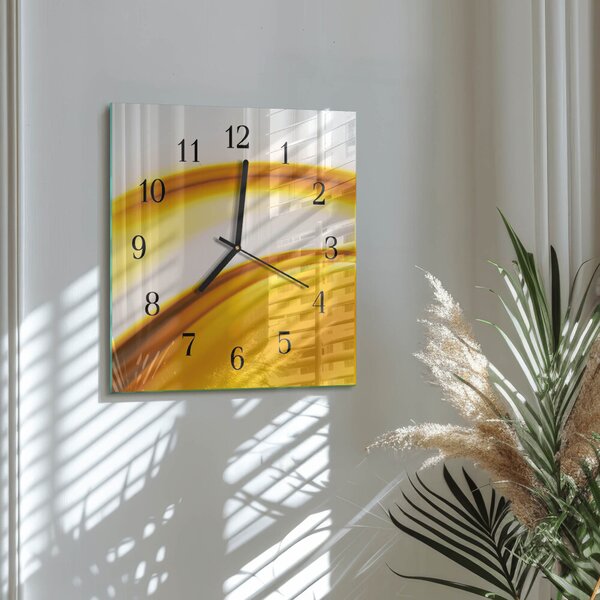 Skleněné hodiny na stěnu Abstraktní umění zskc-30x30-00170695