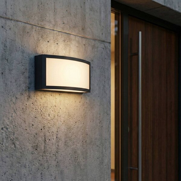 OSRAM venkovní nástěnné svítidlo ENDURA CLASSIC CUADRA, tmavě šedá, IP65, stmívatelný, Hliník / šedá / zinek, Hliník, Moderní