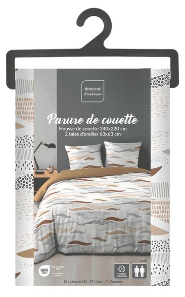 Bílé povlečení na dvoulůžko/prodloužené z mikrovlákna 240x220 cm Zenith – douceur d'intérieur